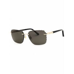 New Chopard SCHG62 300P Men’s Black Sunglasses with Gold Accents Authentic